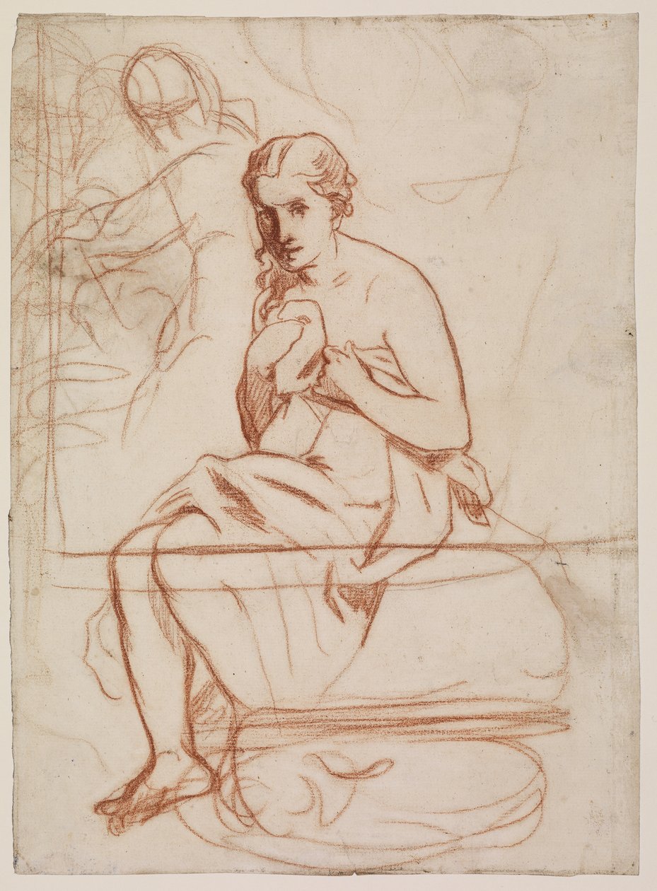 La Toilette, 1860 (kağıt üzerine tebeşir) (5838672 recto) by Édouard Manet