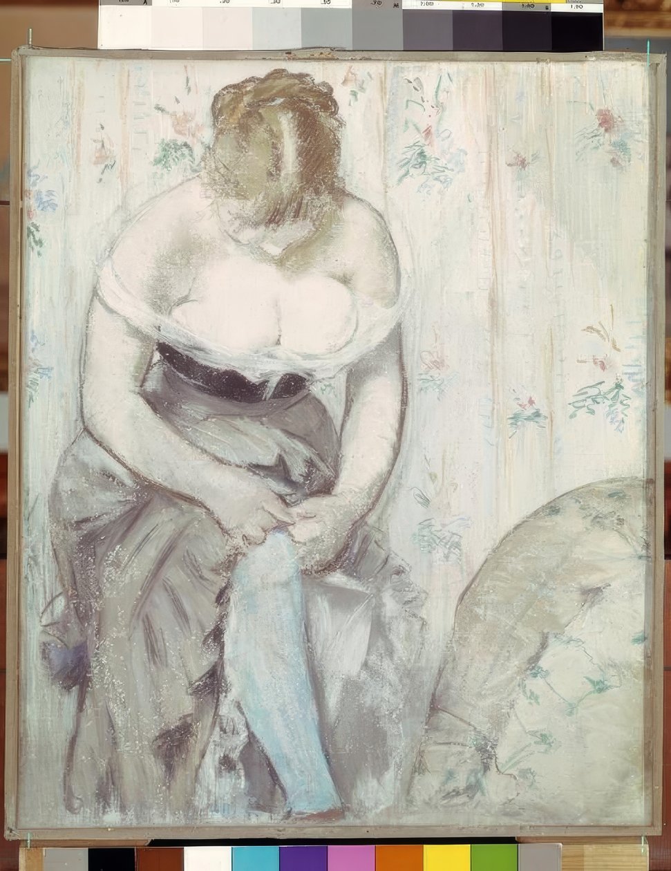 jartiyer olan kadın by Édouard Manet