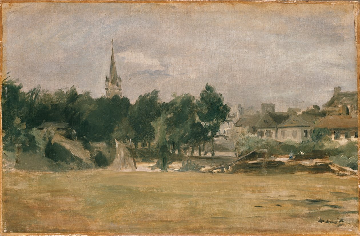 Bir Köy Kilisesi ile manzara, 1870