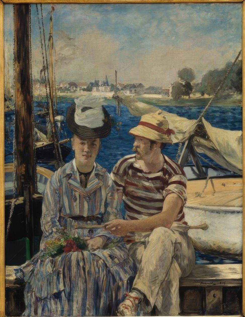 Pazar günü Seine (Argenteuil) by Édouard Manet