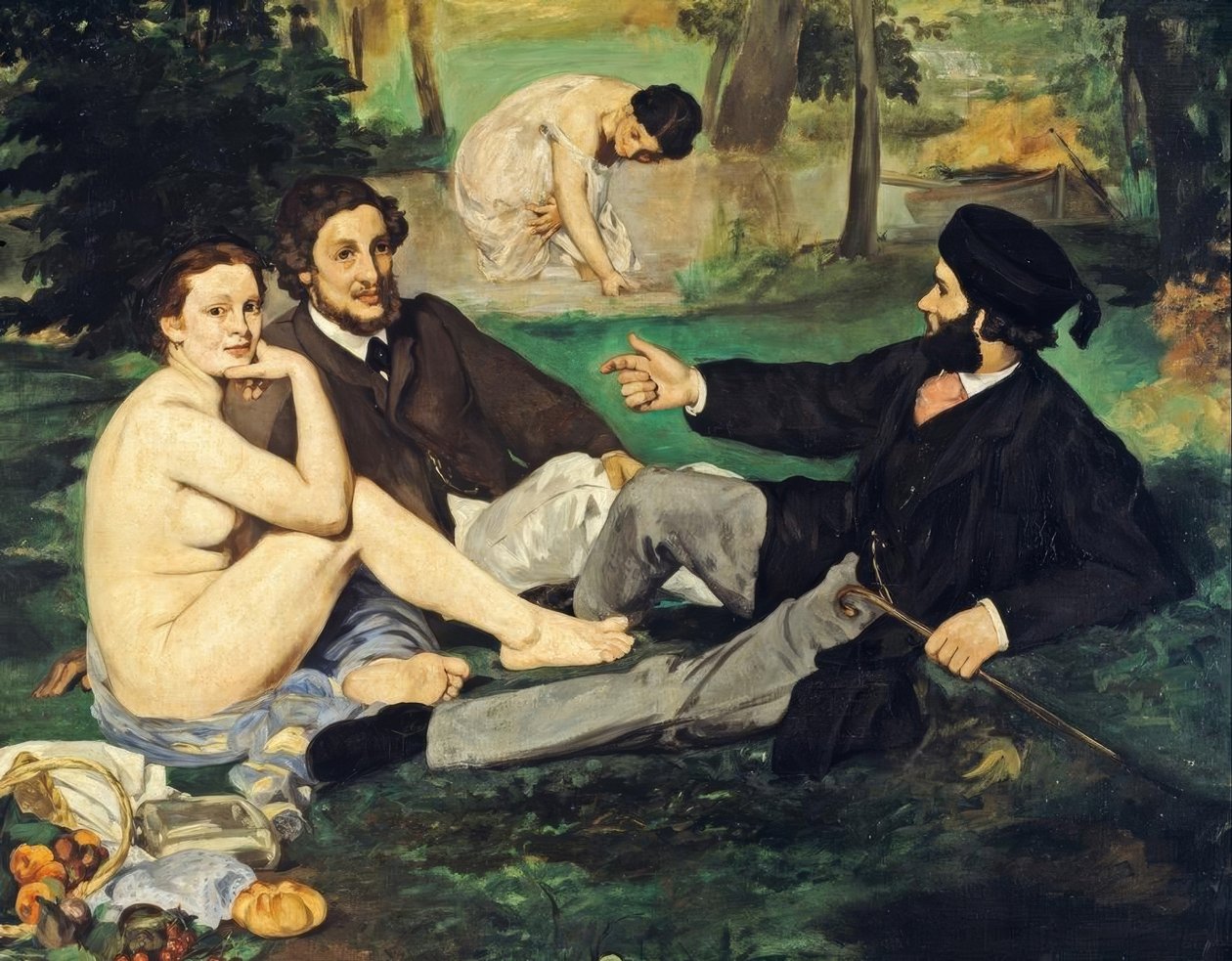 Çimlerin üzerinde öğle yemeği by Édouard Manet