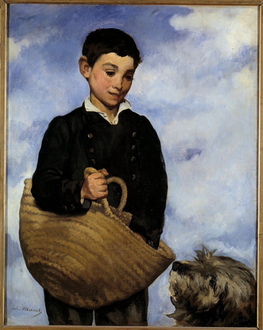 Köpekli Çocuk Tablosu Edouard Manet (1832-1883) by Édouard Manet