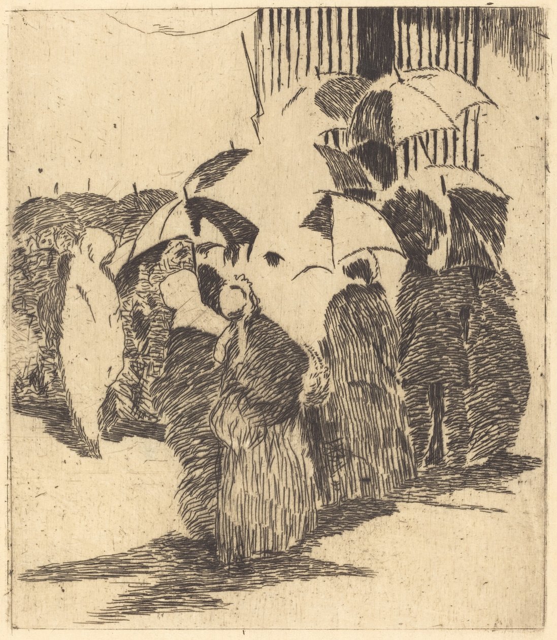 Kasap Önünde Sıra by Édouard Manet