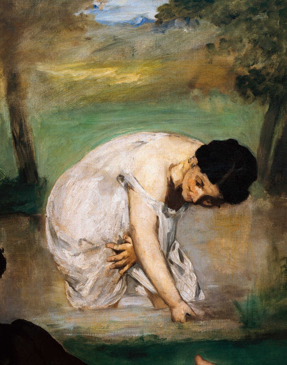 Çimlerde öğle yemeği (detay) by Édouard Manet