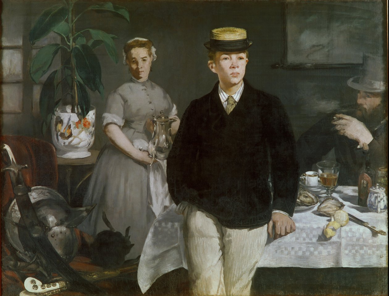Stüdyoda Öğle Yemeği by Édouard Manet