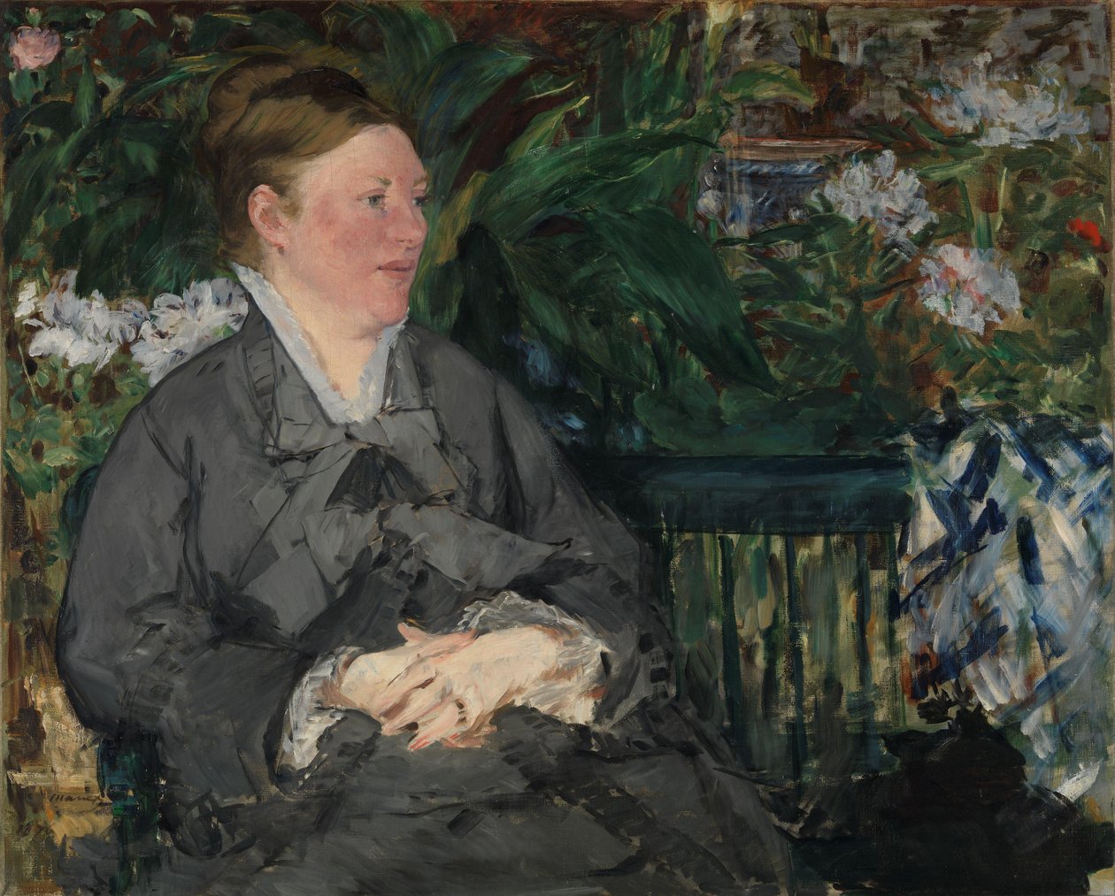 Konservatuarda Madam Manet by Édouard Manet