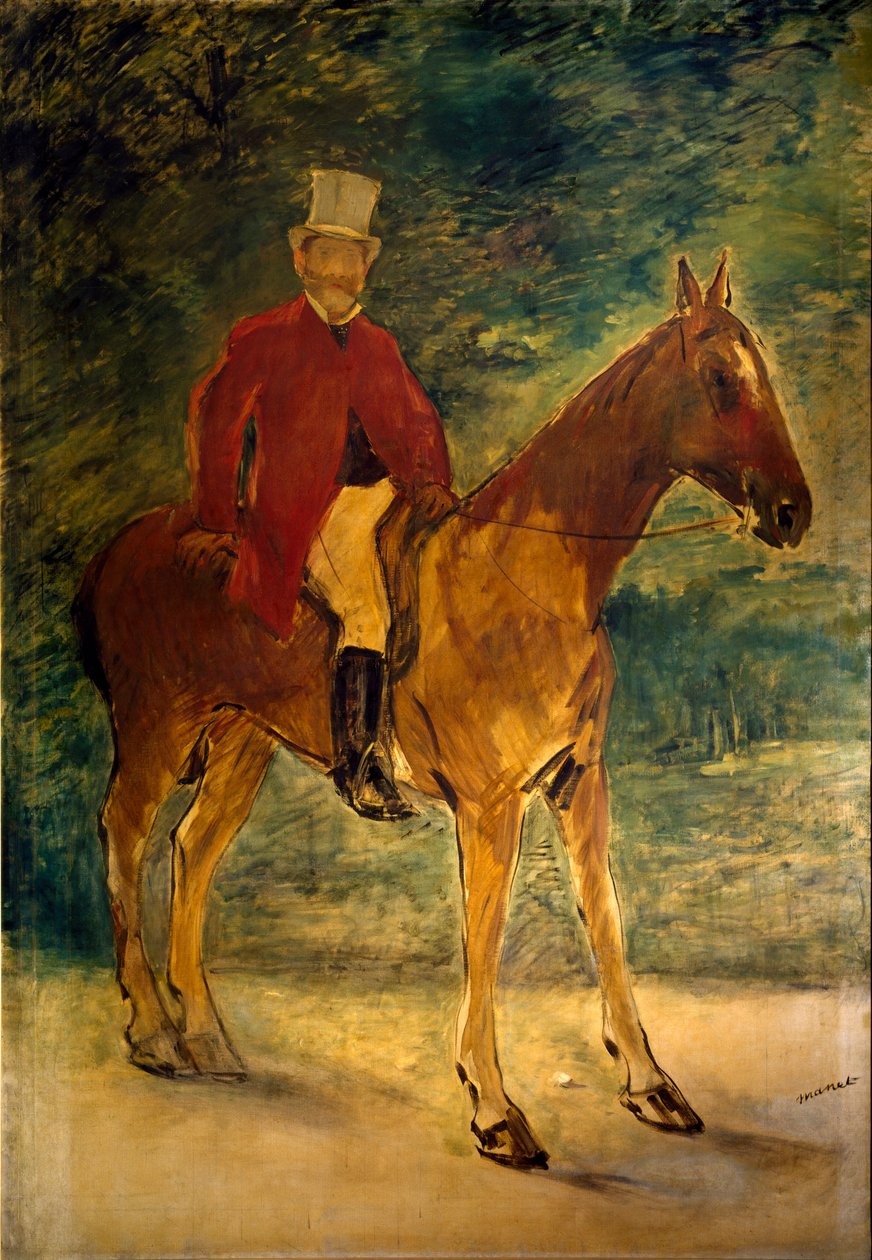 Mösyö Arnaud Bir Atlı Tablo Edouard Manet (1832-1883) 1875 Dim 154x225 cm Milan, Galleria dArte Moderna by Édouard Manet