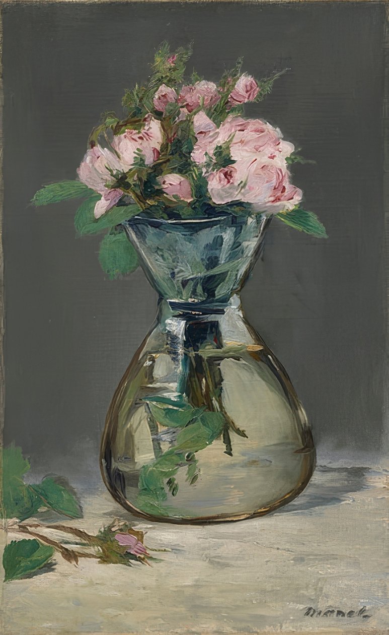 Vazoda yosun gülleri. 1882 by Édouard Manet