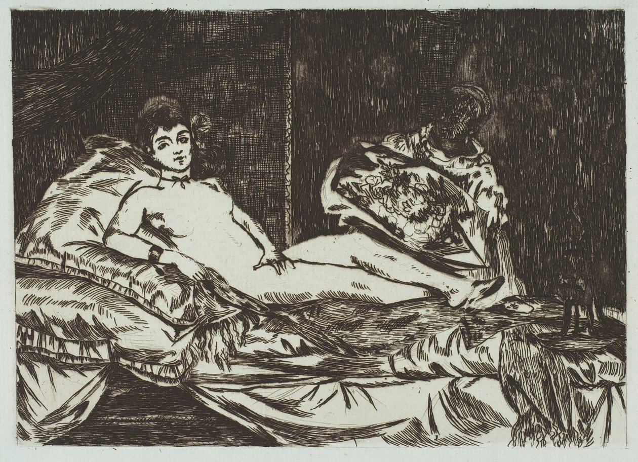 Olympia büyük tabak, Ocak-Mayıs 1867. by Édouard Manet
