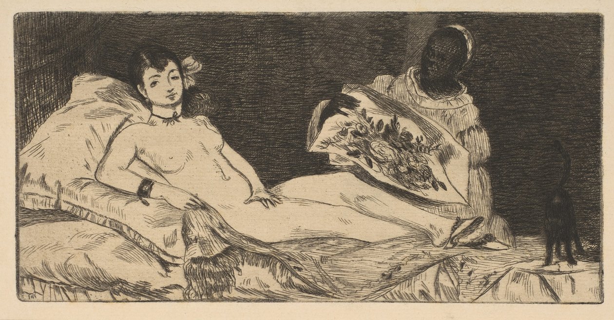 Olympia küçük tabak, 1867. by Édouard Manet