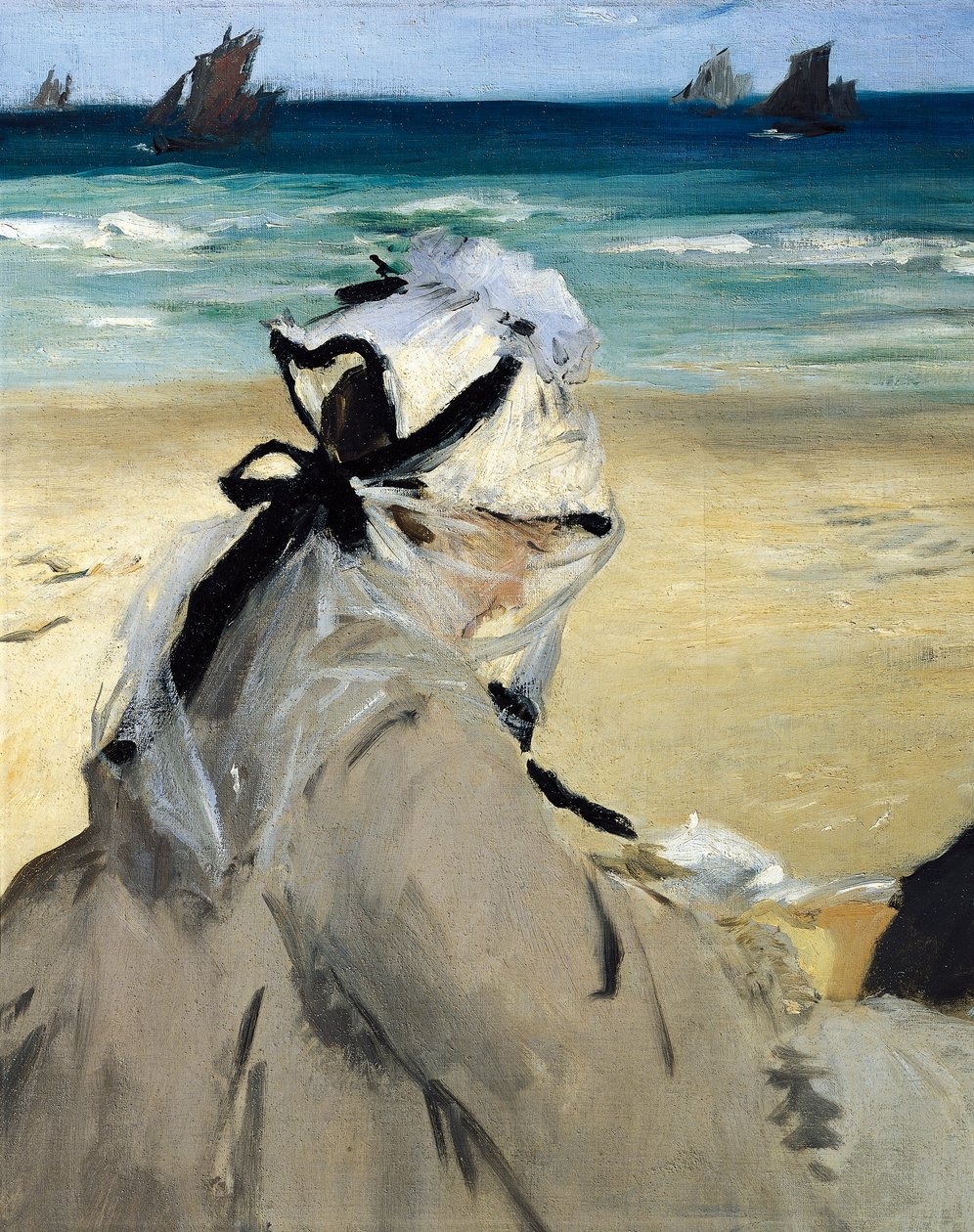 Sahilde, Edouard Manet, detay by Édouard Manet