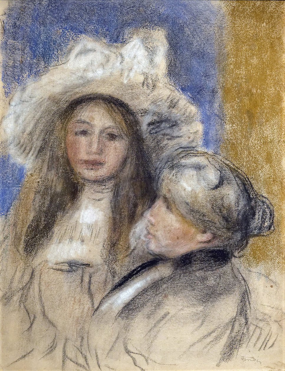 Berthe Morisot (1841-1895) ve kızının (Julie Manet) portresi by Édouard Manet