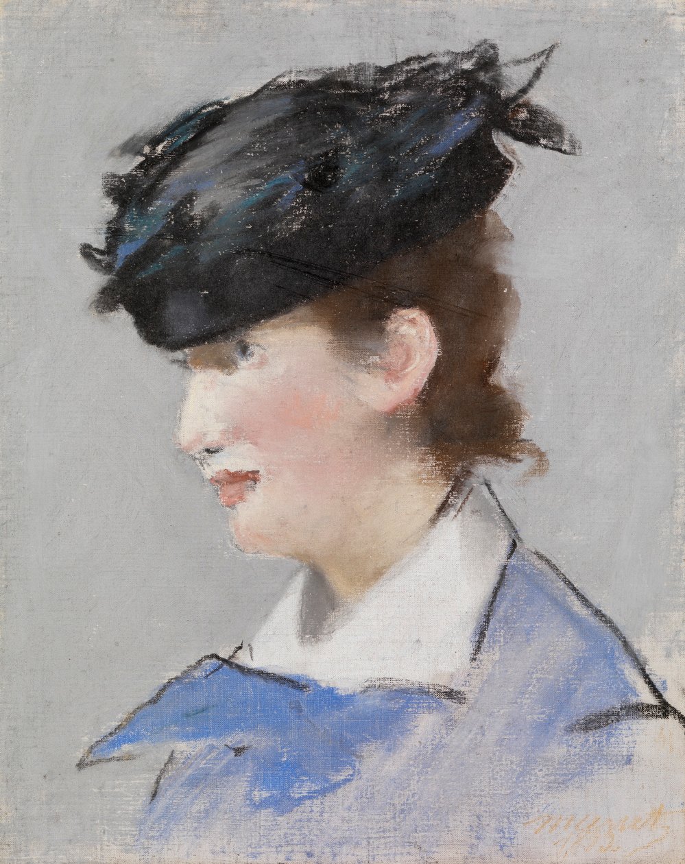 Bir Kadının Portresi, c.1882-83 (astarlanmış keten tuval üzerine pastel) by Édouard Manet