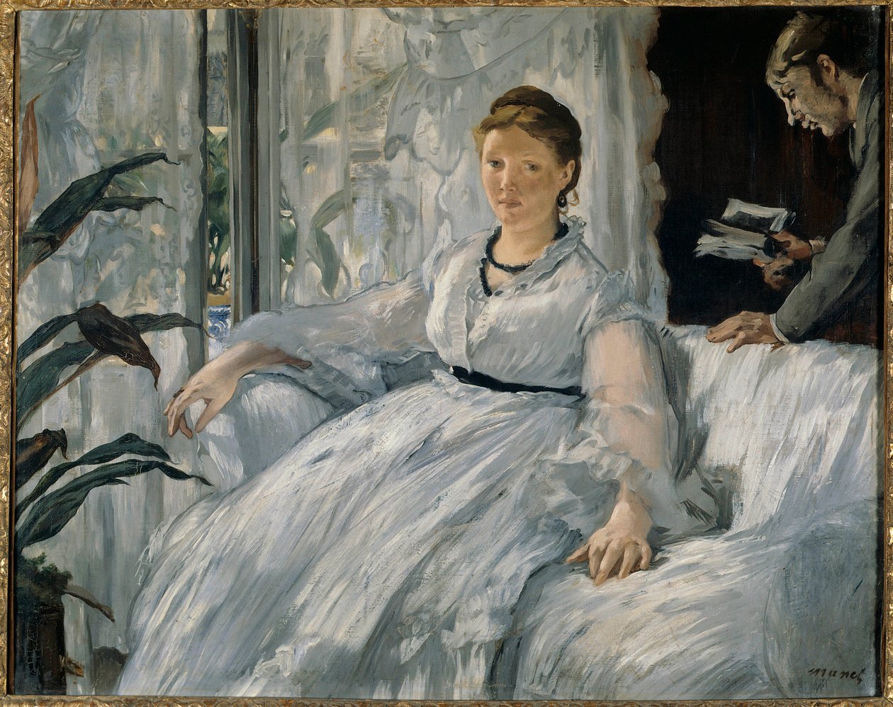 Edouard Manet (1832-1883) 1865 Sun tarafından Tablo Okuma. 0,6x0,73 m Paris, Orsay Müzesi by Édouard Manet