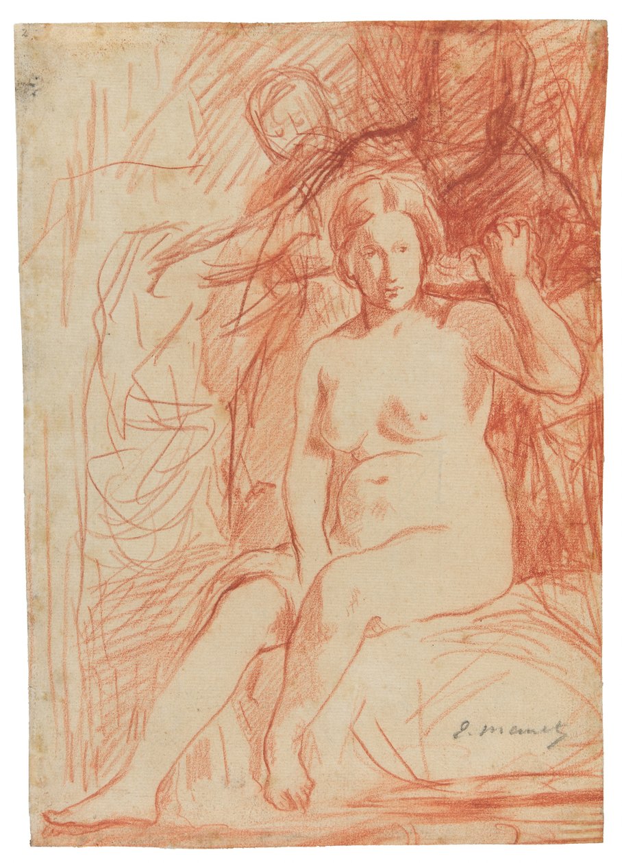 Oturmuş Çıplak by Édouard Manet