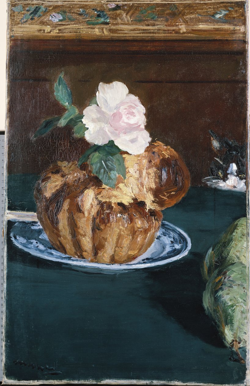 Brioche ile Natürmort, 1880 dolayları by Édouard Manet