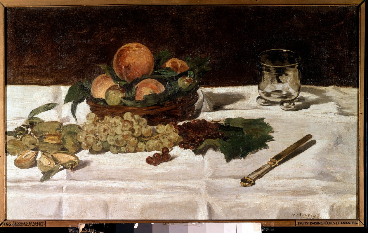 Natürmort, masadaki meyveler Resim Edouard Manet (1832-1883) 1864 Güneş. 0,45x0,73 m Paris, Orsay Müzesi. by Édouard Manet