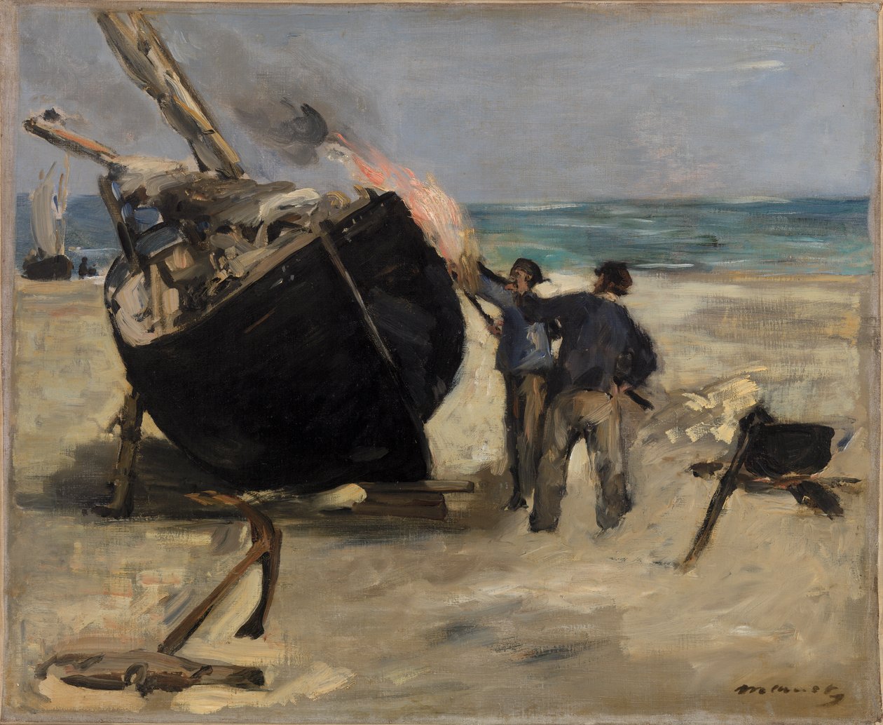 Teknenin Katranlanması by Édouard Manet