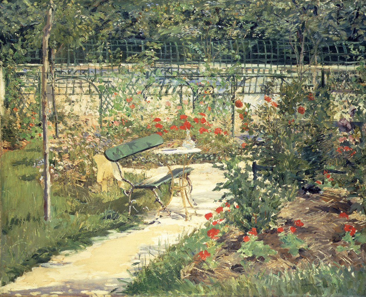 Versay Bahçesindeki Bank, 1881 by Édouard Manet