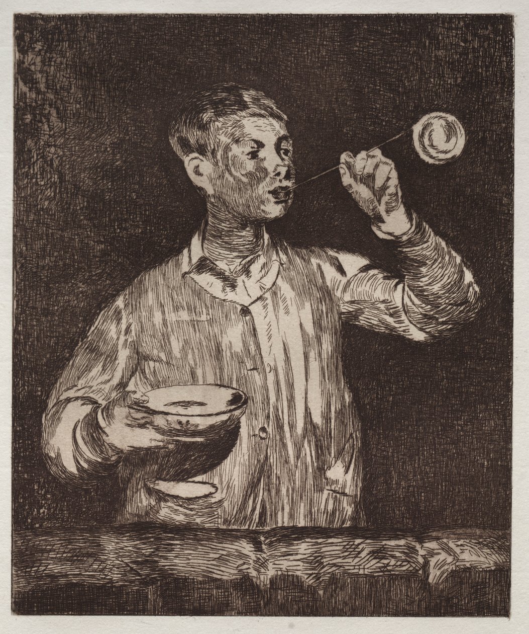 Sabun köpüğü olan çocuk by Édouard Manet