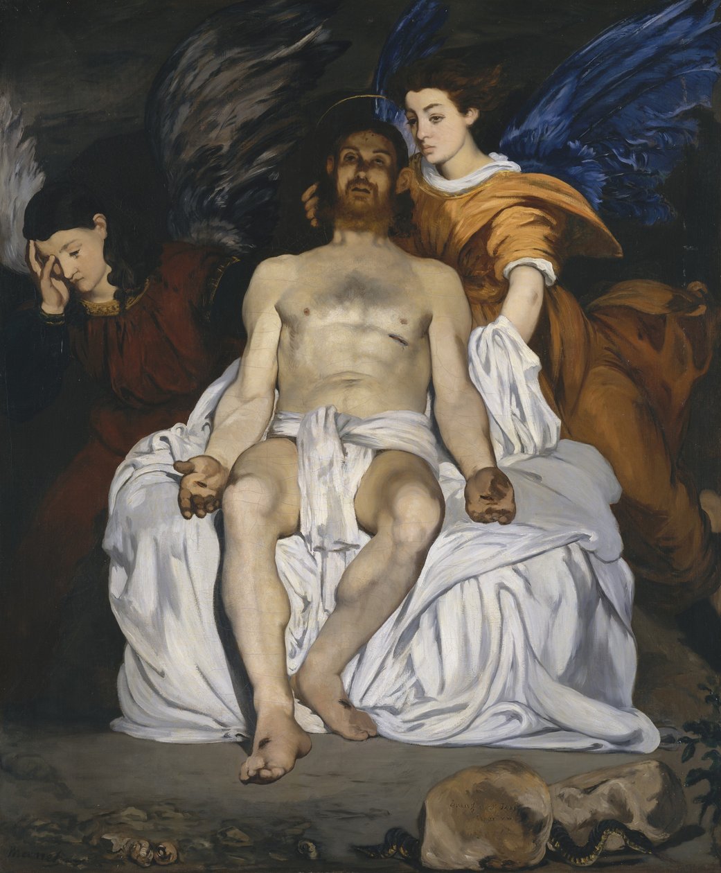 Meleklerle Ölü İsa by Édouard Manet