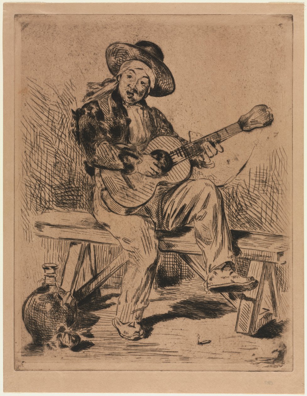 Gitarist, 1861. by Édouard Manet