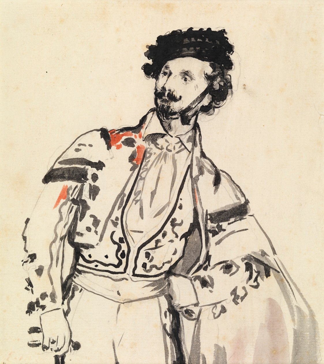 İspanyol Dansçı, Don Mariano Camprubi, 1862 dolayları (kalem ve kağıt üzerine yıkama) by Édouard Manet