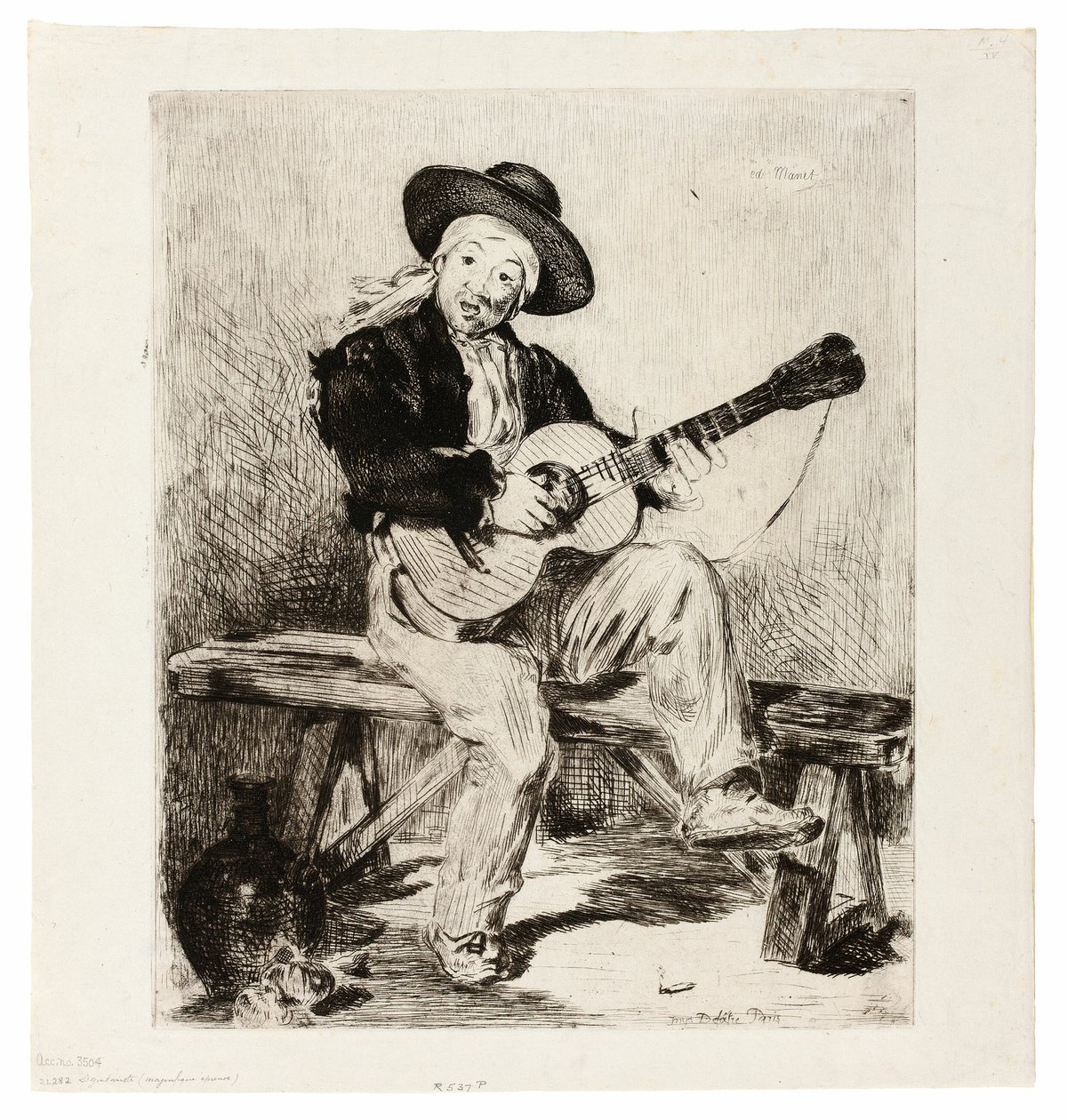 İspanyol Şarkıcı by Édouard Manet