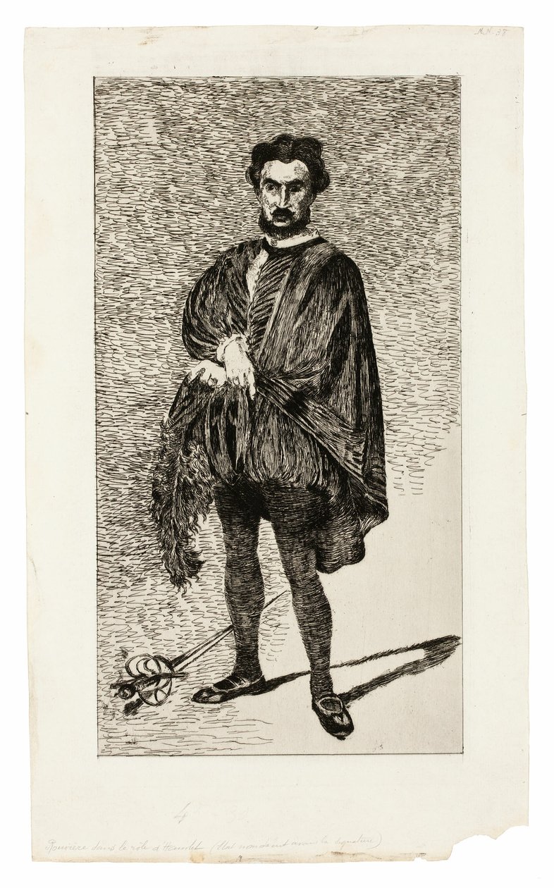 Trajik Aktör (Rouvière, Hamlet rolünde) by Édouard Manet