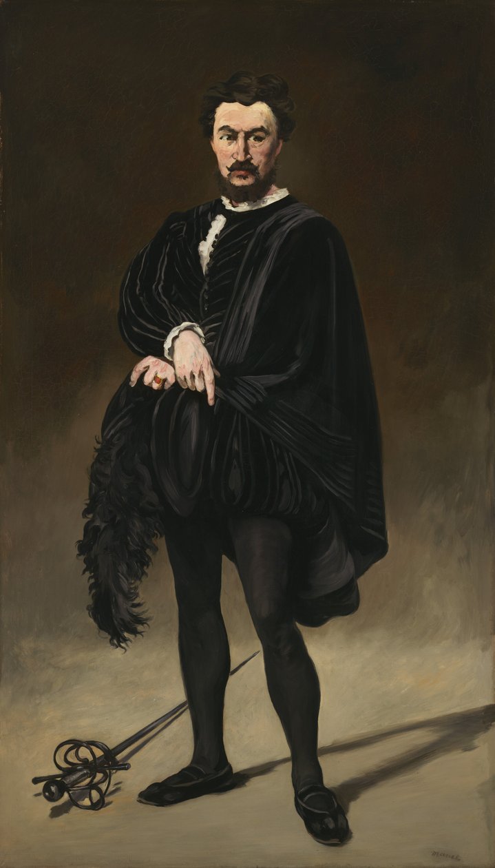 Trajik Aktör Rouvière, Hamlet, 1866. by Édouard Manet