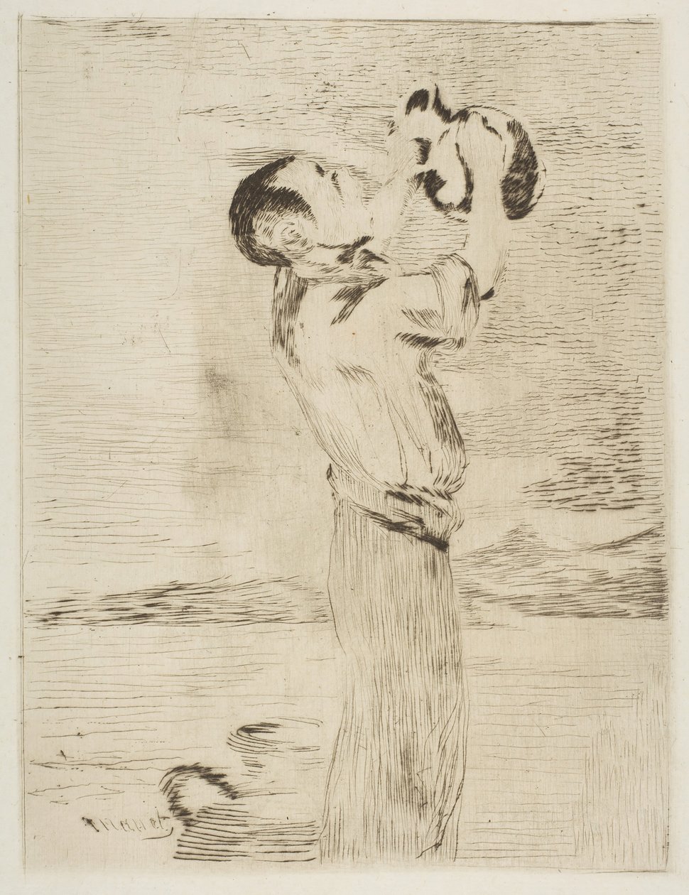 Su İçici, 1870-74. by Édouard Manet