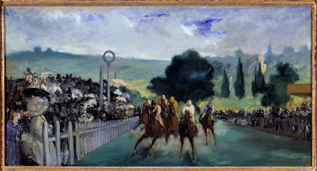 Longchamp'taki yarışlar by Édouard Manet