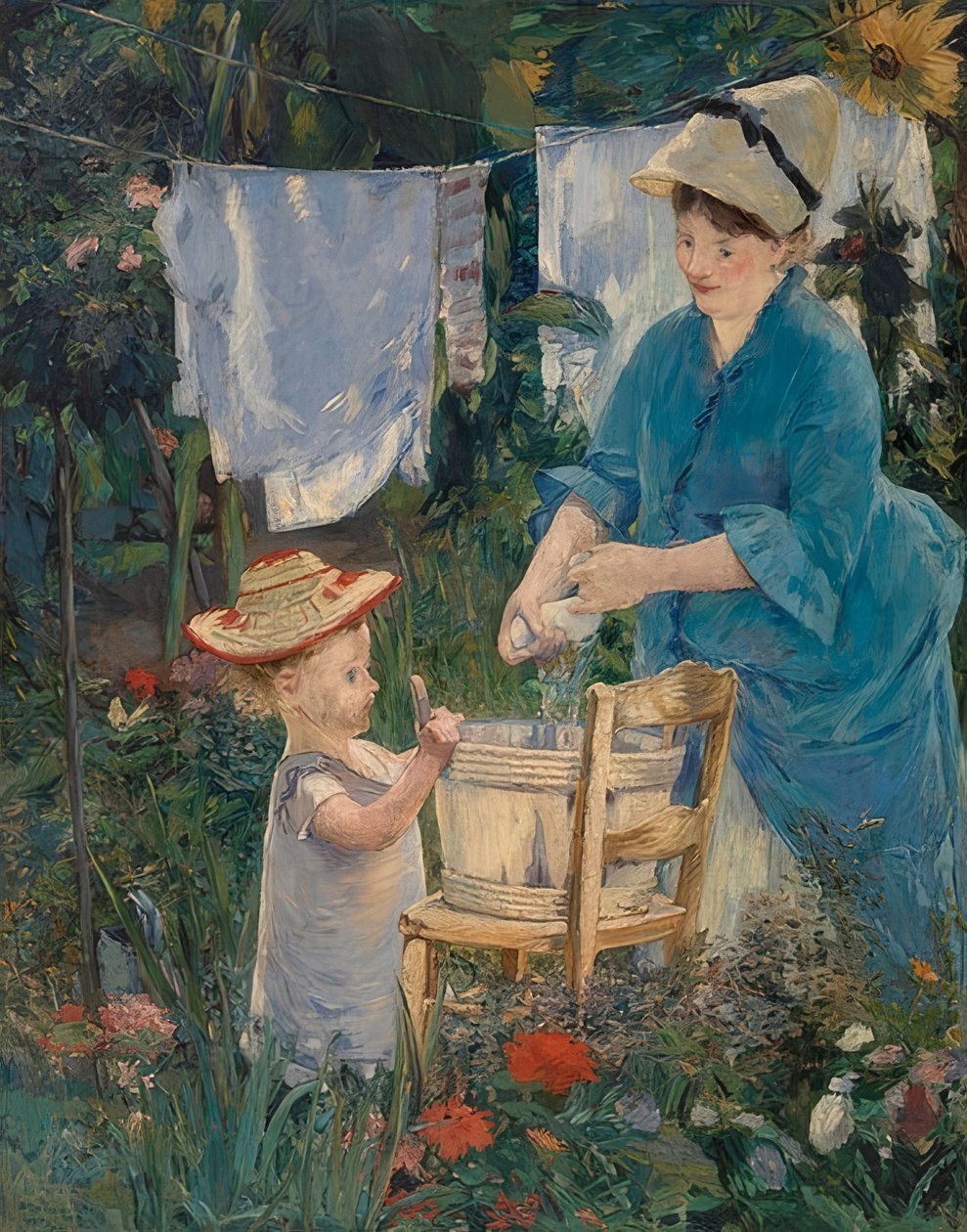 Çamaşırhane (Le Linge). 1875 by Édouard Manet