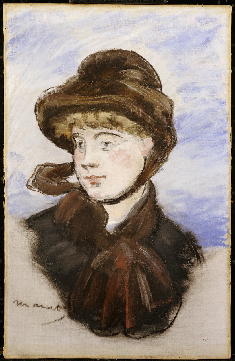 Kahverengi Şapkalı Genç Kız, 1882 by Édouard Manet