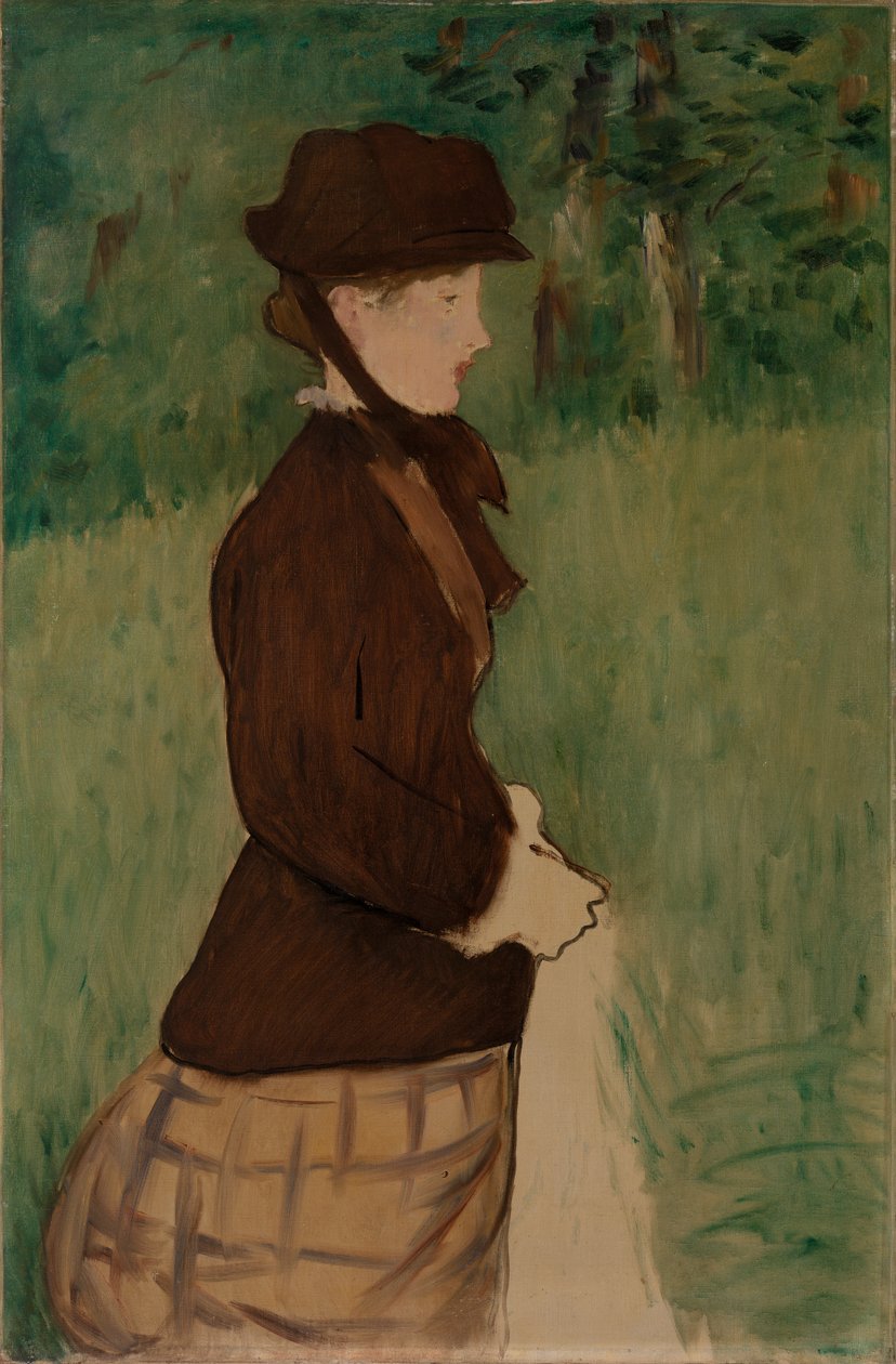 Bahçedeki genç kadın by Édouard Manet