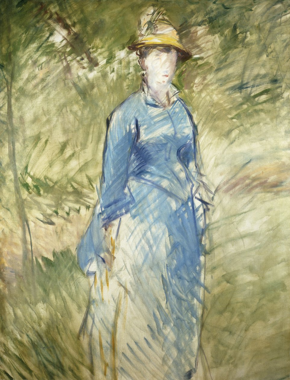 Yeşillikteki genç kadın; Yeşillikteki Genç Kadın, 1882 by Édouard Manet