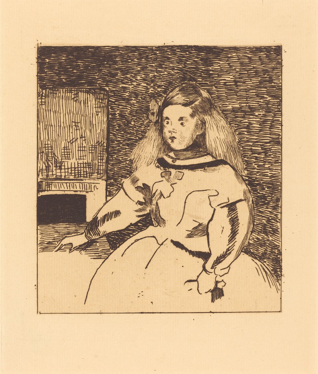 İnfanta Marguerite (Bebek Marguerite) by Edouard Manet after Diego Velázquez