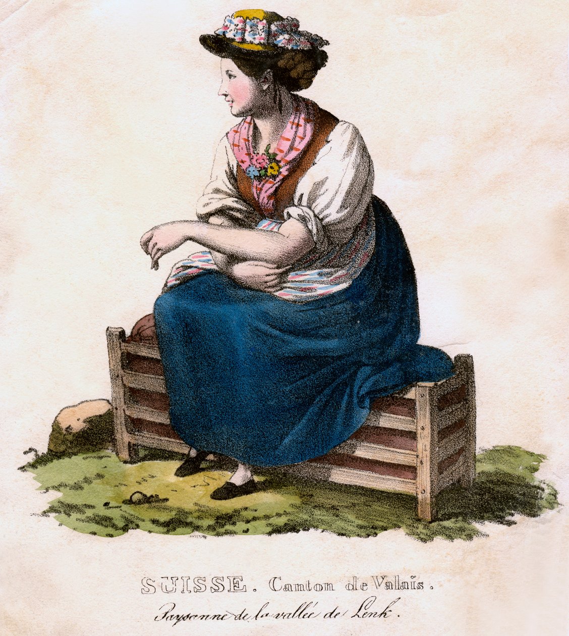 İsviçreli kadın, c1825. by Edouard Pingret