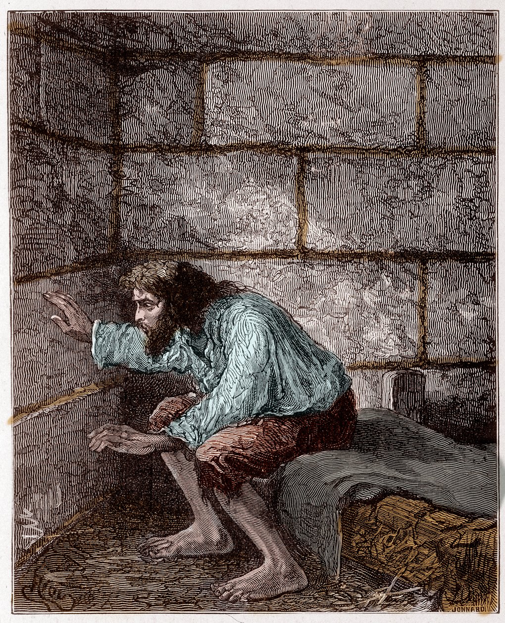 Edmond Dantes, diğer adıyla Monte Cristo Kontu (Monte Cristo) hapishanesinde - Riou