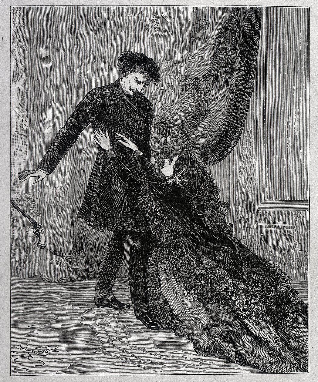 Edmond Dantes et Mercedes - Riou