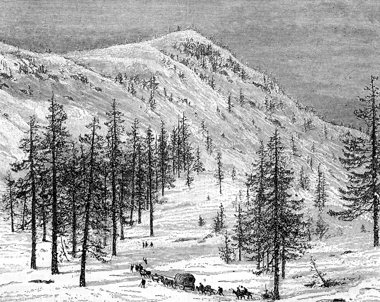 Sierra Nevada dağları, ABD, 19. yüzyıl. by Edouard Riou