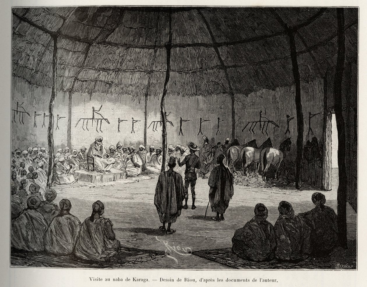 Naba of Karaga (Gana) ziyareti. Kaptan Louis Gustave Binger