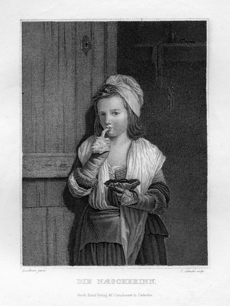 Yemek yiyen kız, c1833 by Edouard Schuler