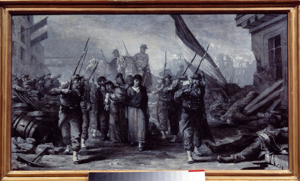 Paris Kuşatması: “Komünarların Tutuklanması”” tablosu Edouard Toulouze (1848-1907) 1871 Paris, Musee Carnavalet by Edouard Toudouze
