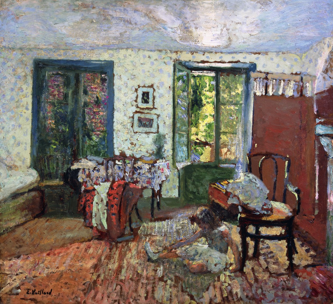 Bir İç Mekanda Annette; Annette bir İç Mekanda, c.1903 by Edouard Vuillard