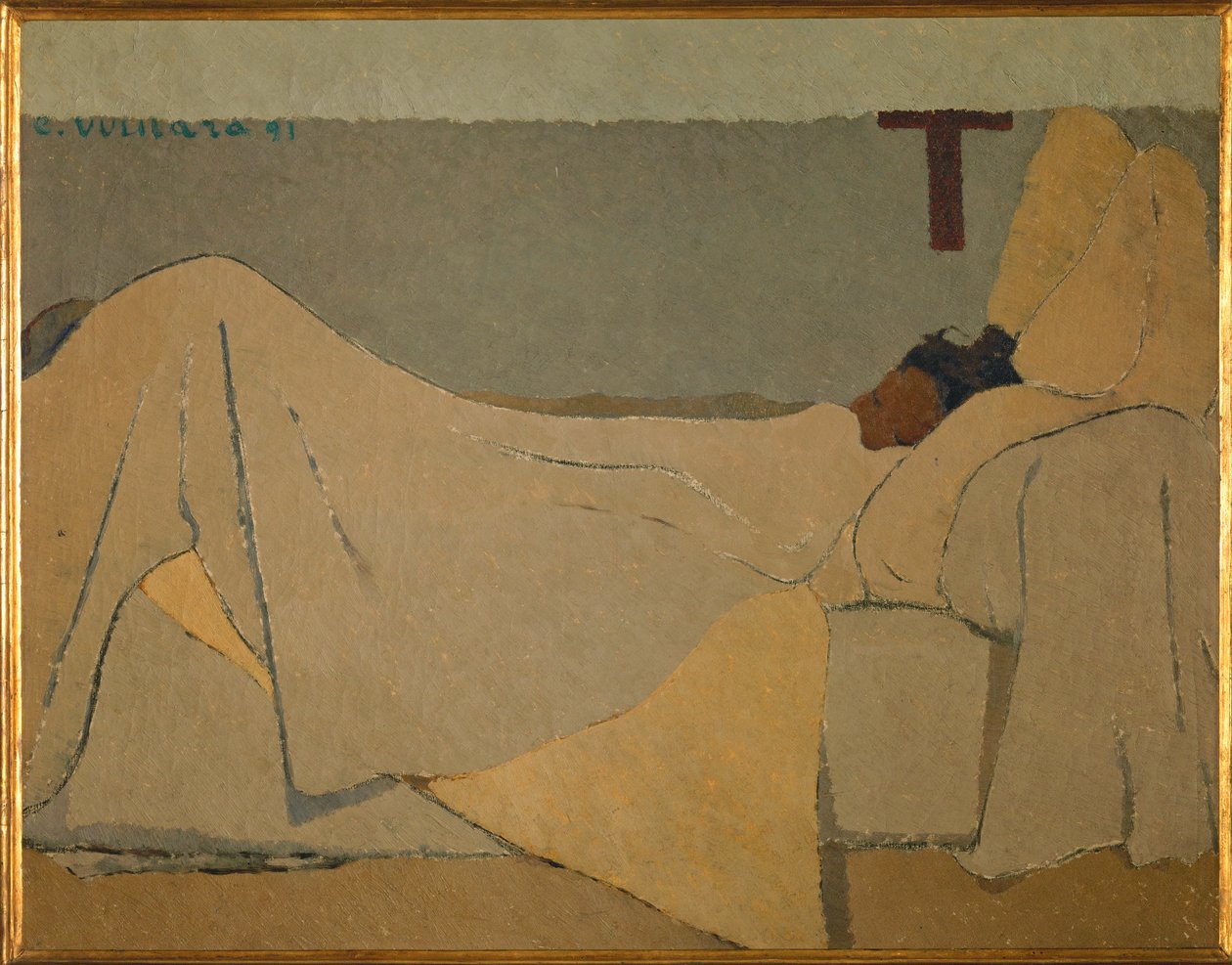 Yatakta by Edouard Vuillard