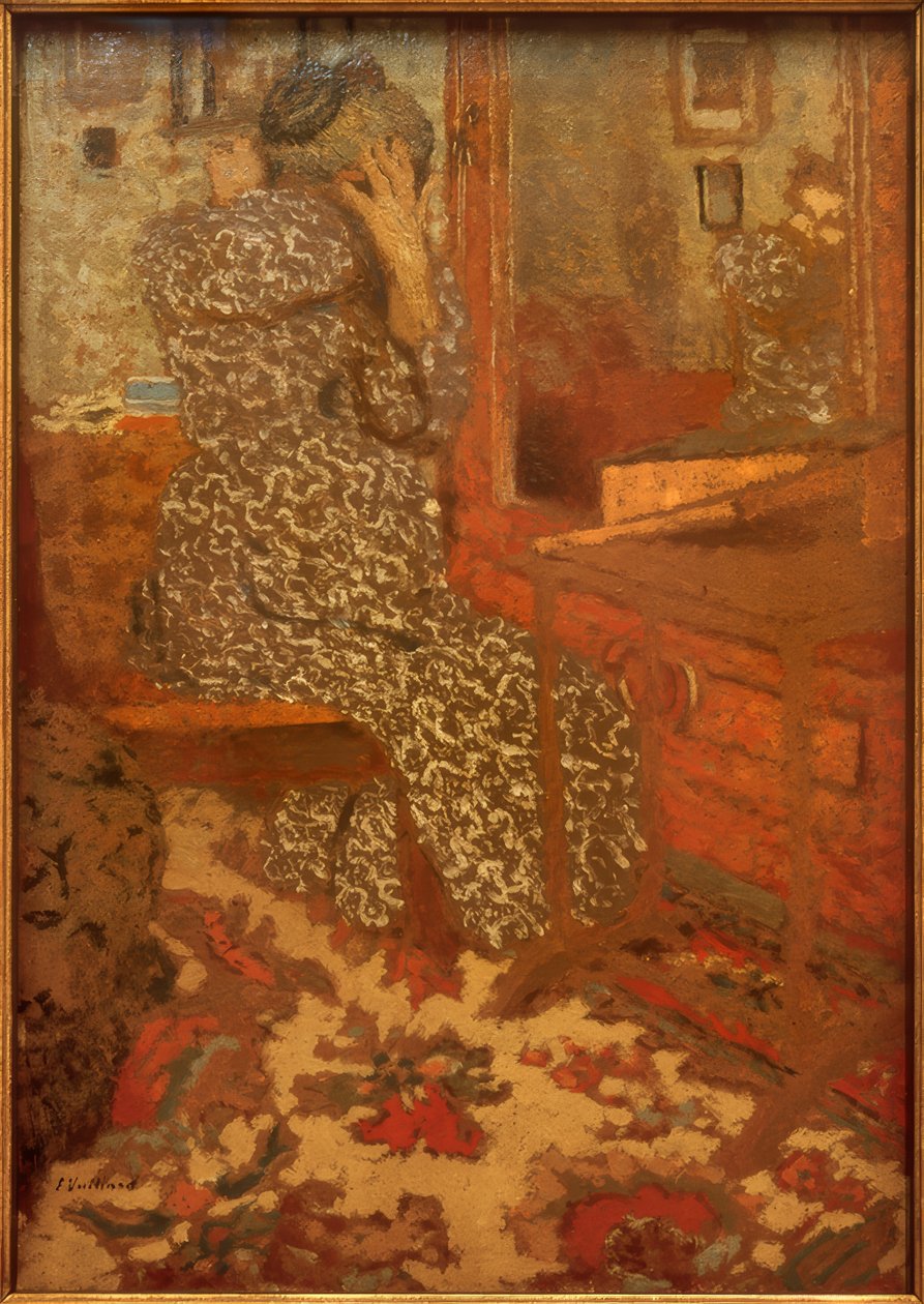 saçını yaparken by Edouard Vuillard