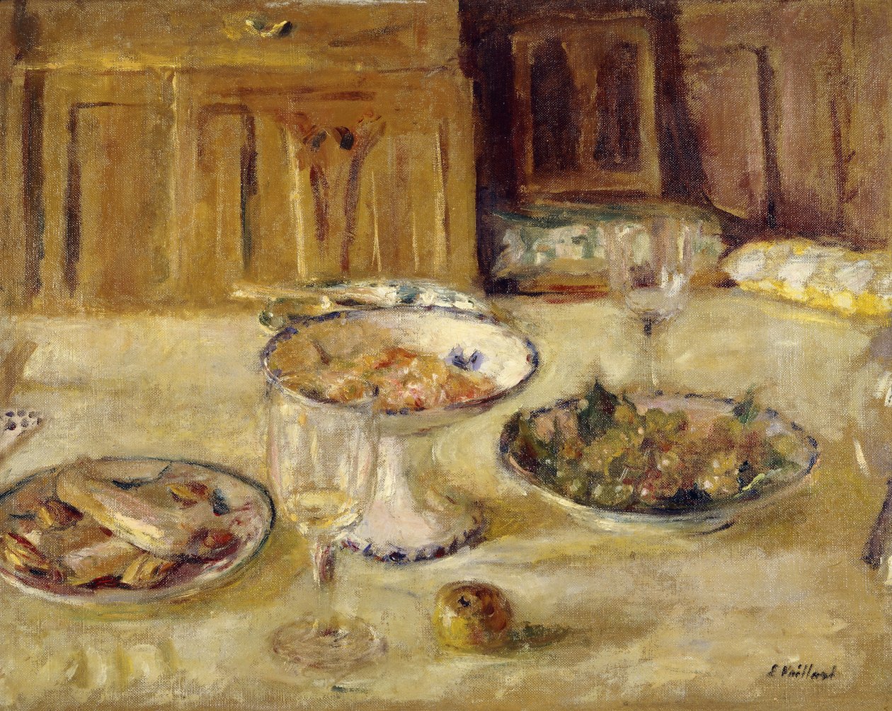 Kurabiye ve Meyve Kompostosu; Bisküvi ve Meyve Kompostosu, c. 1922 by Edouard Vuillard