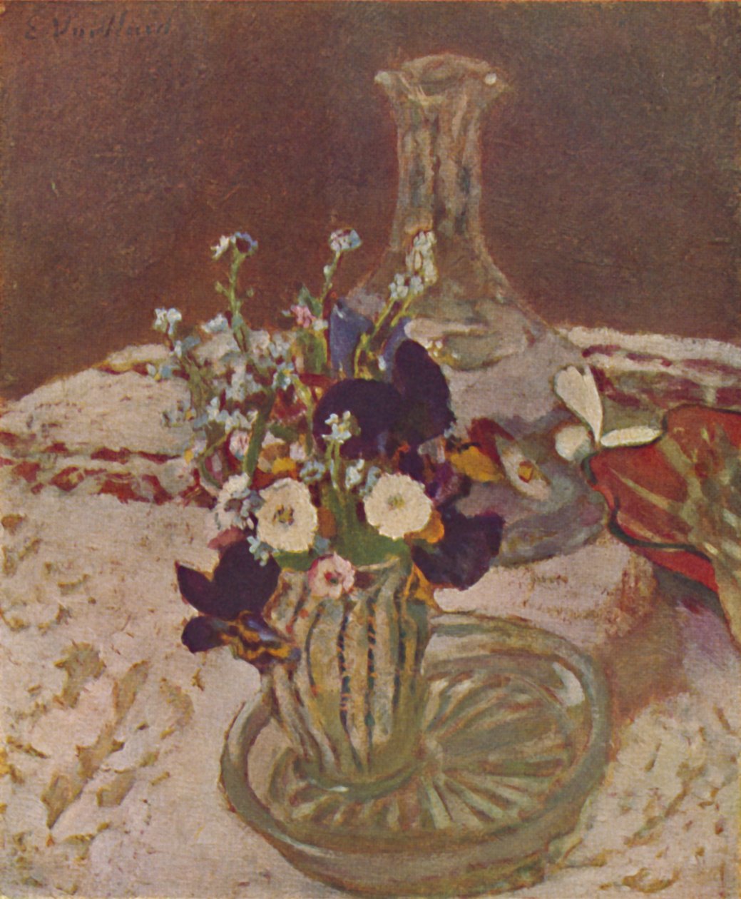 Hercai Menekşe, Unutma beni ve Papatyalar Buketi Yaklaşık 1900, c1900, 1946 by Edouard Vuillard