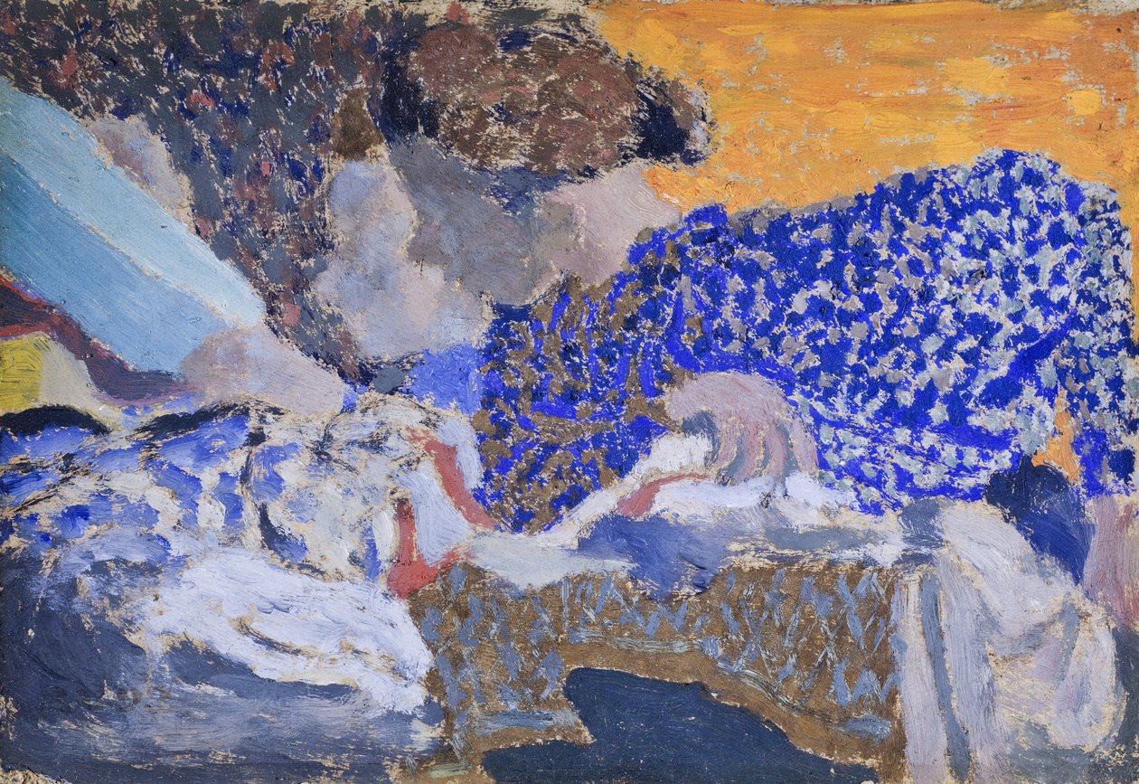 Dikiş atölyesinde iki işçi by Edouard Vuillard
